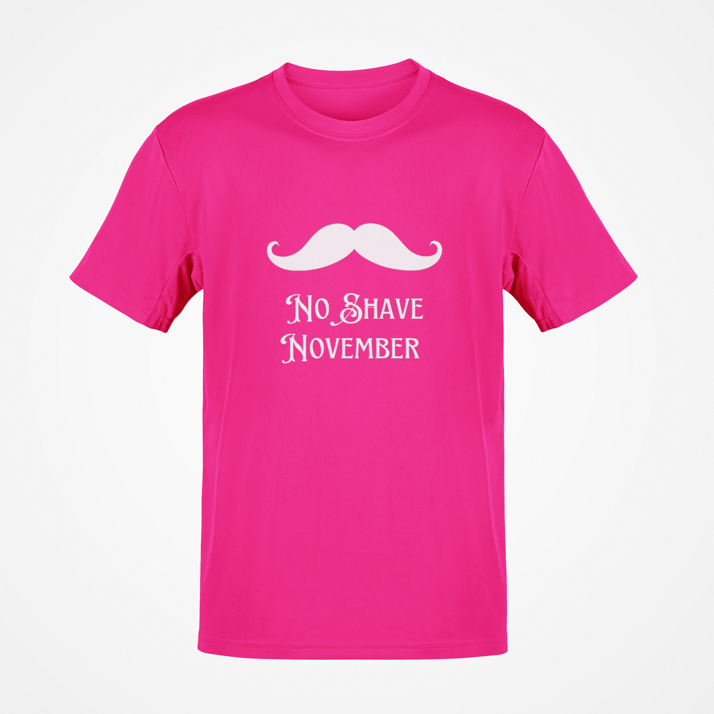 No Shave November Mustache (White) T-Shirt