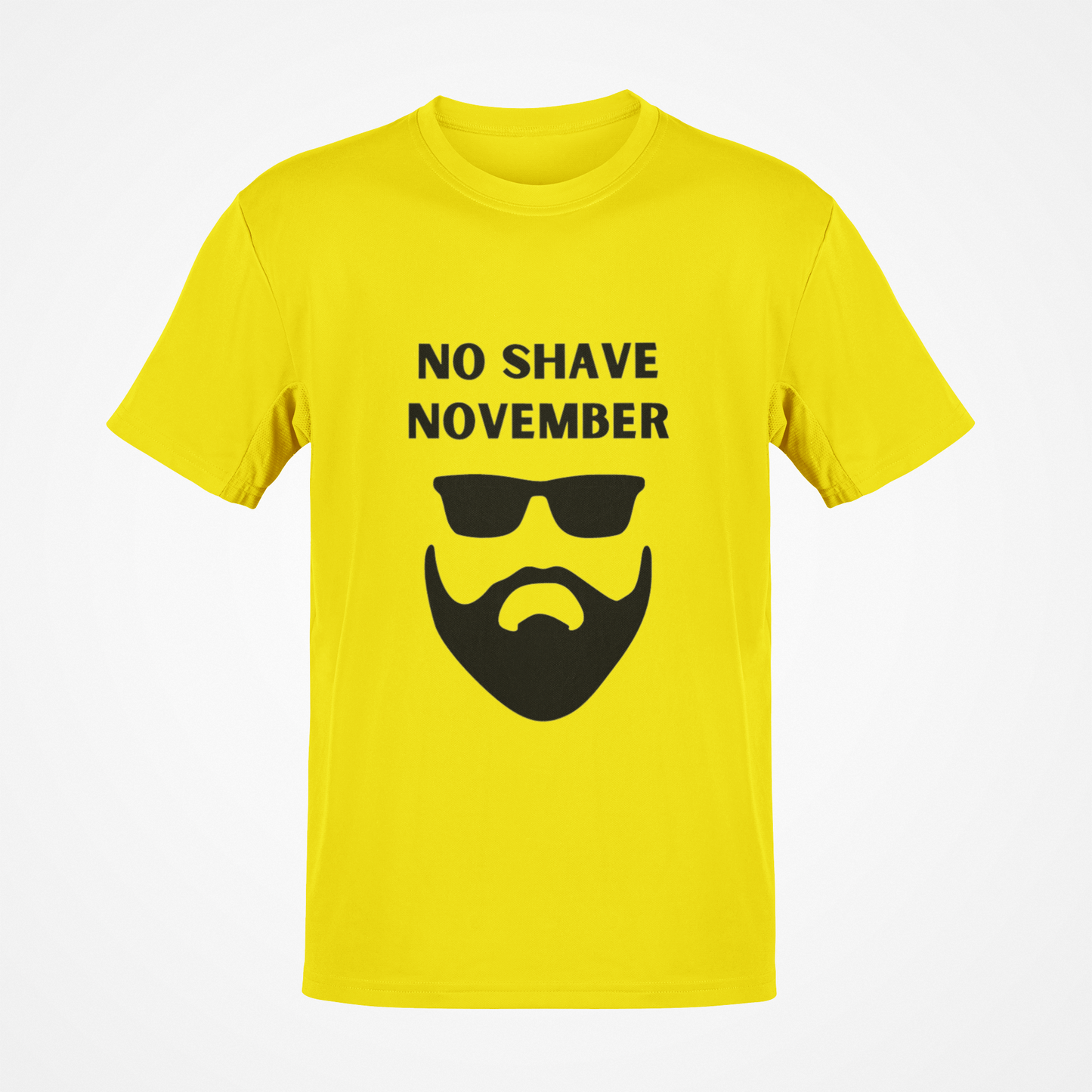 No Shave November Beard & Sunglasses (Black) T-Shirt