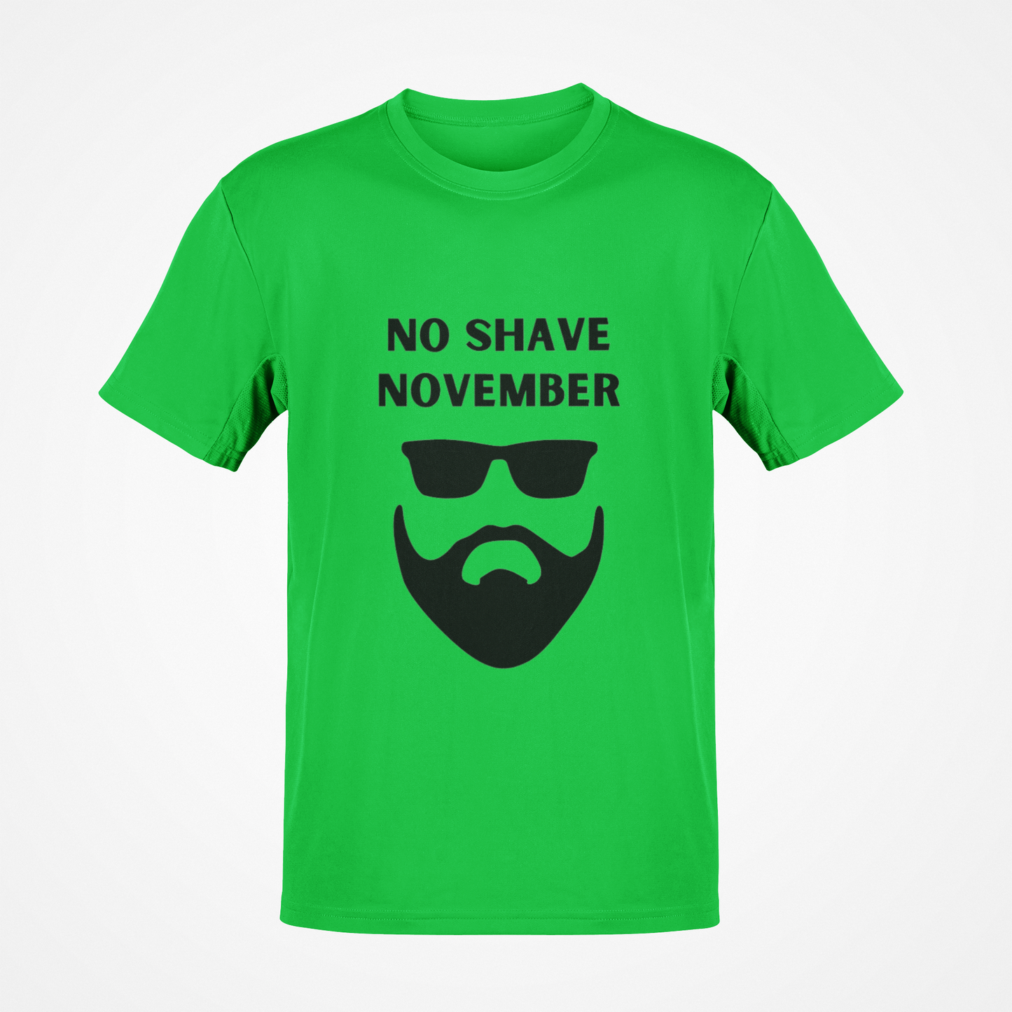 No Shave November Beard & Sunglasses (Black) T-Shirt