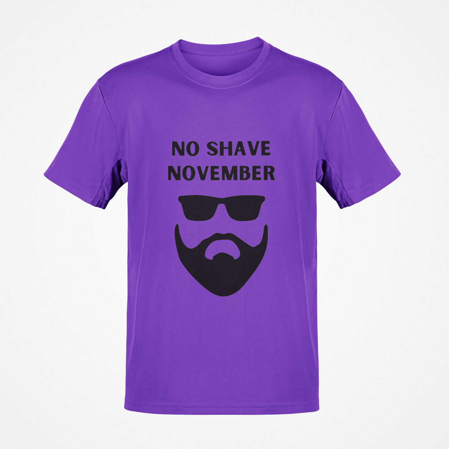 No Shave November Beard & Sunglasses (Black) T-Shirt