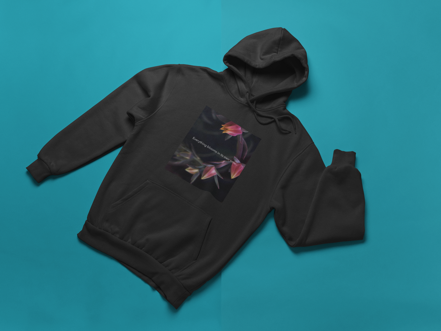 Sudadera con capucha Todo florece en su propio tiempo